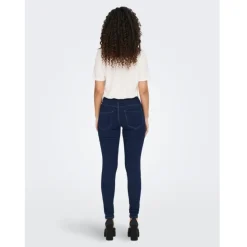 ONLY dame skinny jeans ONLRAIN - Dark Blue Denim