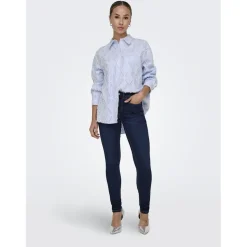 ONLY dame skjorte ONLBENI - Bright White EBB AND FLOW Sale