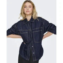 ONLY dame skjorte ONLEMMIE - Dark Blue Denim Best