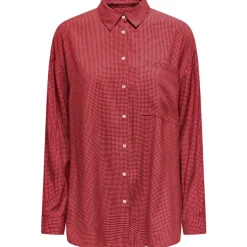 ONLY dame skjorte ONLMAGGIE - Racing Red WHITE New