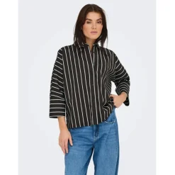 ONLY DAME SKJORTE ONLNANCY - Chocolate Torte Stripes Online