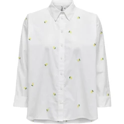 ONLY dame skjorte ONLNEW - Bright White Lemon Best