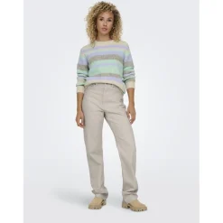 ONLY dame strik ONLMAGGIE - Birch Picante/Aqua Sky/Pastel Lilac Online