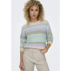 ONLY dame strik ONLMAGGIE - Birch Picante/Aqua Sky/Pastel Lilac Online