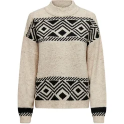 ONLY dame strik ONLVICTORIA - Pumice Stone BLACK JACQUARD Clearance