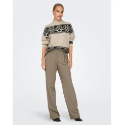 ONLY dame strik ONLVICTORIA - Pumice Stone BLACK JACQUARD Clearance