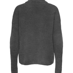 ONLY Dame Strik Polo ONLTALIO - Dark Grey Melange Detail:DTM Horn Button Clearance