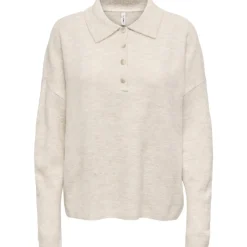 ONLY Dame Strik Polo ONLTALIO - Whitecap Gray Detail:Melange/DTM Horn Button Online