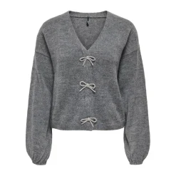 ONLY dame strik trøje ONLDONNA - Medium grey melange Discount
