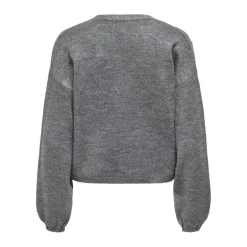 ONLY dame strik trøje ONLDONNA - Medium grey melange Discount
