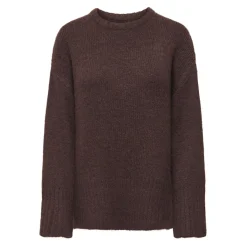 ONLY dame strik trøje ONLMAGGIE - Seal Brown Hot