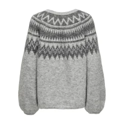 ONLY dame striktrøje ONLREYKJA - Light Grey Melange Online
