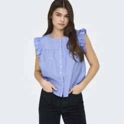 ONLY dame top ONLAMANDA - Coronet Blue WHITE New
