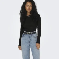 ONLY dame top ONLCARLOTTA - Black Discount