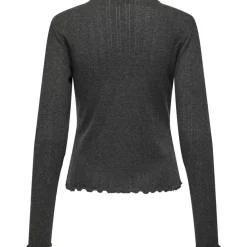 ONLY dame top ONLCARLOTTA - Dark grey melange Sale