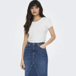 ONLY dame top ONLCARLOTTA - White Discount