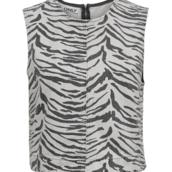 ONLY dame top ONLDORSI - Light Grey Denim ZEBRA Online