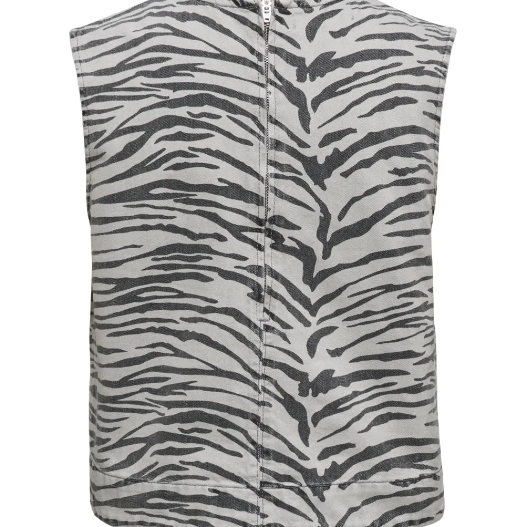 ONLY dame top ONLDORSI - Light Grey Denim ZEBRA Online