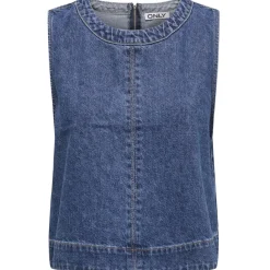 ONLY dame top ONLDORSI - Medium blue denim Online