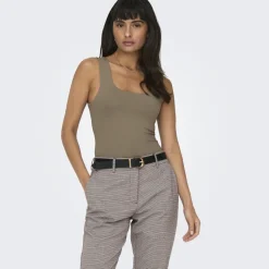 ONLY dame top ONLEA - Walnut Best