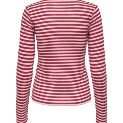 ONLY dame Top ONLELLI - Salsa Stripes:Parfait pink Outlet