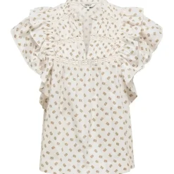 ONLY DAME TOP ONLLELE - Cloud Dancer flower Outlet