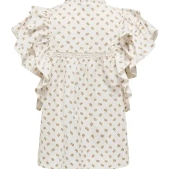 ONLY DAME TOP ONLLELE - Cloud Dancer flower Outlet