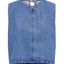 ONLY dame top ONLVIGGA - Medium blue denim