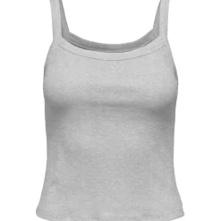 ONLY dame top ONLVIRA - Light Grey Melange