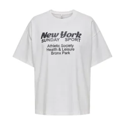 ONLY dame t-shirt ONLCASSIE - Bright White New york + labels brooklyn Best