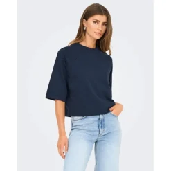 ONLY DAME T-SHIRT ONLDASIE - Navy Blazer New