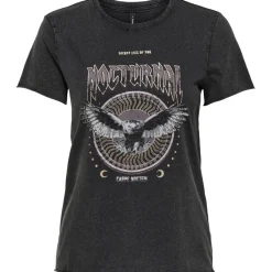 ONLY dame t-shirt ONLLUCY - Black Nocturnal Hot