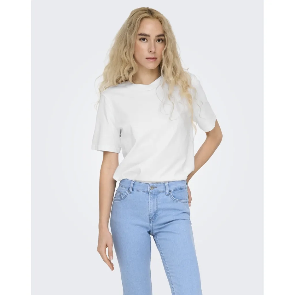 ONLY dame t-shirt ONLMONJA - White Outlet