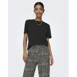 ONLY dame t-shirt ONLMONJA - Black Outlet