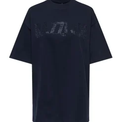 ONLY dame t-shirt ONLRIRI - Navy Blazer Dazzling Sale