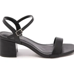 SHOES Opaline dame stiletter med blokhæl 6893 - Black Clearance