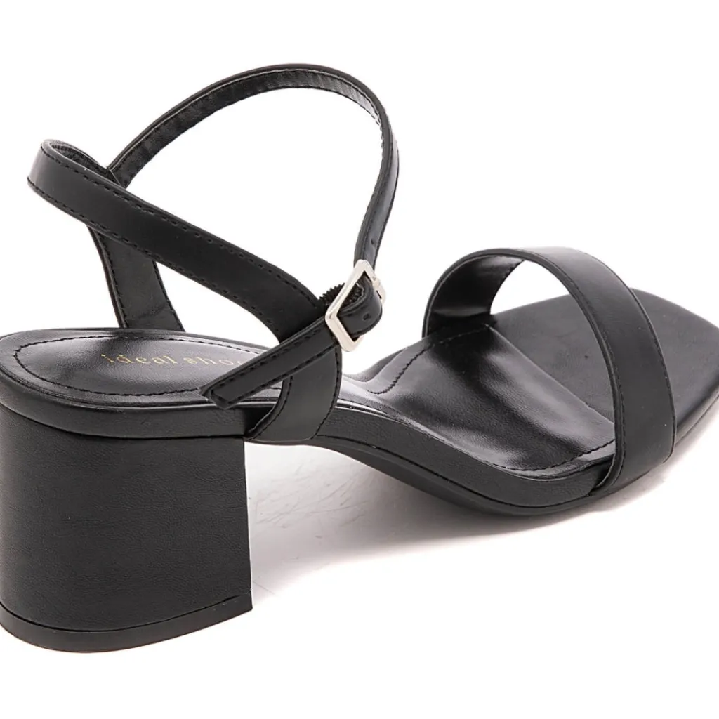 SHOES Opaline dame stiletter med blokhæl 6893 - Black Clearance