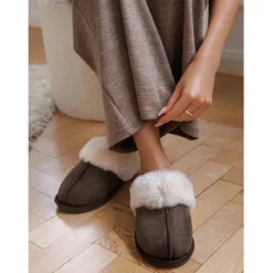 SHOES Pamela dame hjemmesko 7263 - Brown Hot