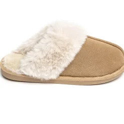 SHOES Pamela dame hjemmesko 7263 - Khaki Discount