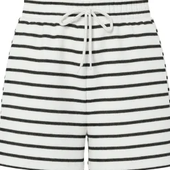 PIECES PCCHILLI dame shorts PCCHILLI - Cloud Dancer Stripes BLACK Online