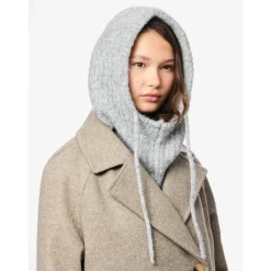 PIECES dame balaclava PCNAMBI - Light Grey Melange Sale