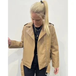 PIECES dame biker jakke PCHAYDEN - Tigers Eye Online