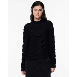 PIECES dame bluse PCALEX - Black Clearance