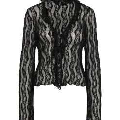 PIECES dame bluse PCALLY - Black Clearance