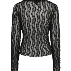 PIECES dame bluse PCALLY - Black Clearance