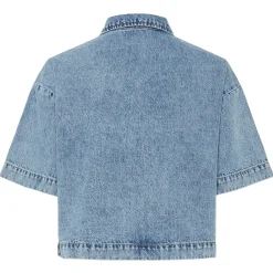 PIECES dame bluse PCKENYA - Medium blue denim New