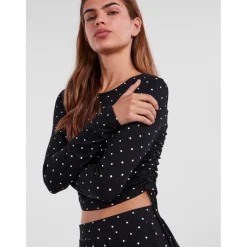 PIECES dame bluse PCNALA - Black Dot Sale
