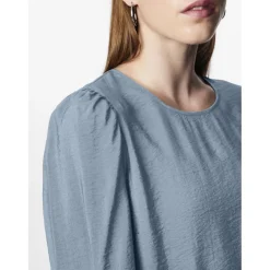 PIECES dame bluse PCNIKO - Faded denim Hot