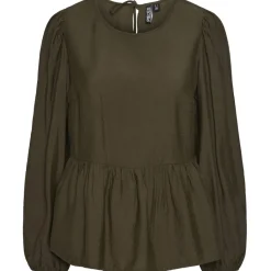 PIECES dame bluse PCNIKO - Grape Leaf Hot