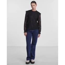 PIECES dame bluse PCOLLINE - Black Sale